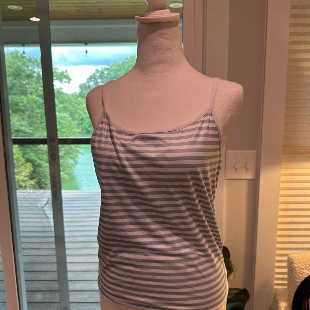 TEMU Blue & White Striped Camisole-Size L